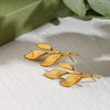 Wholesale Retro Style Stainless Steel Leaf Earrings