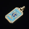 Wholesale Retro Tarot Square Copper Goldplated Geometric Necklace For Women