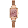 Wholesale Retro Temperament Ladies Casual Watches With Alloy Case And Strap Round Dial Mineral Reinforced Glass Mirror Pin Buckle And Onion Crown