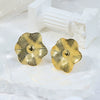 Wholesale Retro Texture Fashion Unisex Stainless Steel Lotus Leaf Flower Opening Ring With Electroplating