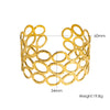 Wholesale Retro Texture Stainless Steel Electroplated Vacuum In Furnace Ins Style Geometric Bracelet