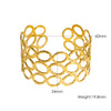 Wholesale Retro Texture Stainless Steel Electroplated Vacuum In Furnace Ins Style Geometric Bracelet