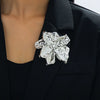 Wholesale Retro Threedimensional Alloy Flower Electroplated Brooch For Women