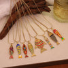 Wholesale Retro Threedimensional Koi Pendant Necklace Made Of Stainless Steel For Jewelry Accessories