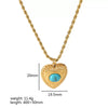 Wholesale Retro Twist Chain Star Moon Pendant Stainless Steel Necklace With Electroplating