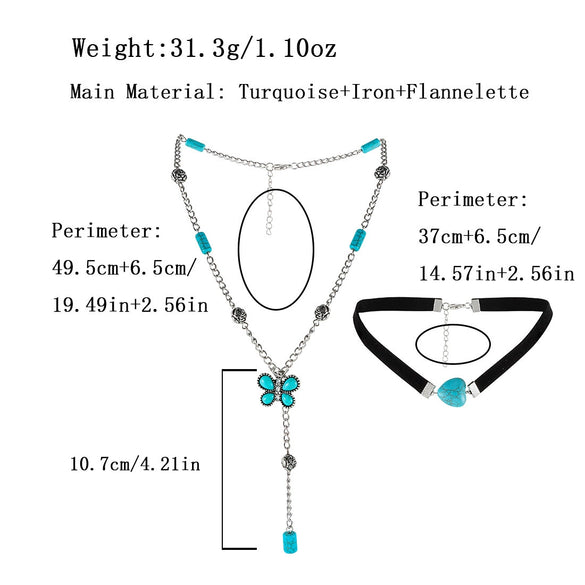 Wholesale Retro Velvet Alloy Necklace For Women With Butterfly Tassel Pendant And Animals Zodiac Pattern Handmade