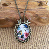 Wholesale Retro Women's Plastic And Resin Necklace With Forest Bird And Leaf Design