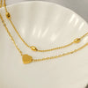 Wholesale Retro Women's 316L Stainless Steel Heart Anklet Jewelry