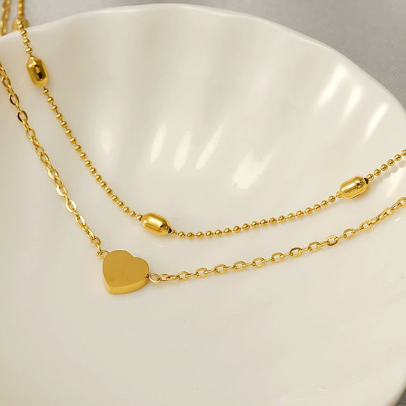 Wholesale Retro Women's 316L Stainless Steel Heart Anklet Jewelry