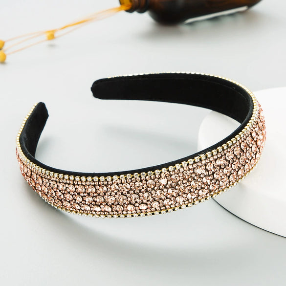 Wholesale Rhinestone Fashion Nonslip Widebrimmed Face Wash Headband For Women Hair Accessories
