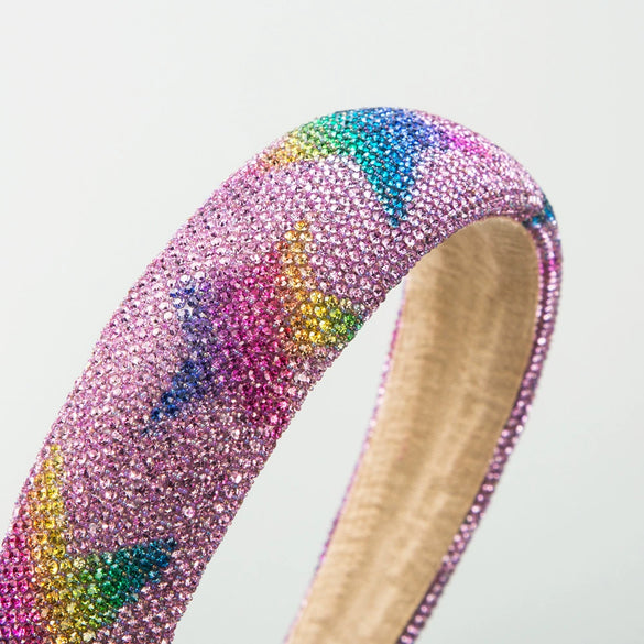 Wholesale Rhinestone Fivepointed Star Headband Fashionable Highgrade Versatile Sponge Headband For Women