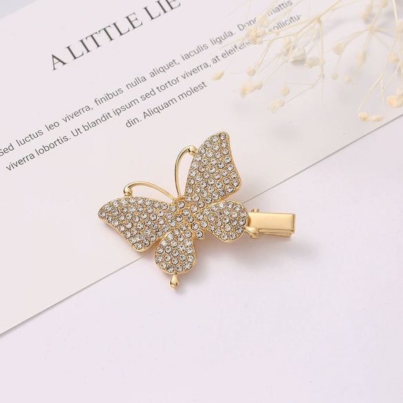 Wholesale Rhinestone Sweet Style Animal Design Diamond Hairpin Bangs Clip