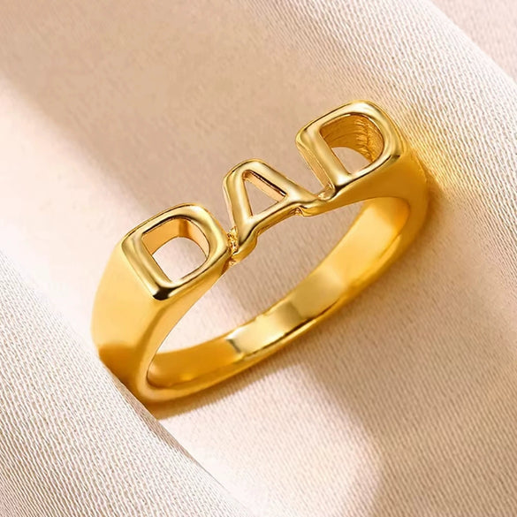 Wholesale Ring Alloy Retro Style Letter Pattern Electroplated Jewelry