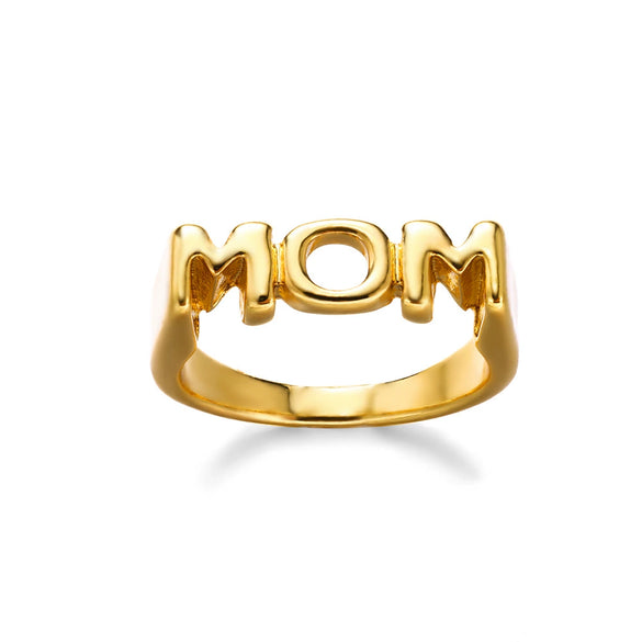 Wholesale Ring Alloy Retro Style Letter Pattern Electroplated Jewelry