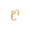 Wholesale Ring And Bracelet Elegant Style Titanium Steel Gold Plated Geometric And Leaves Heart Design