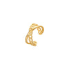 Wholesale Ring And Bracelet Elegant Style Titanium Steel Gold Plated Geometric And Leaves Heart Design
