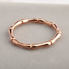 Wholesale Ring Bamboo Style Titanium Steel Rhombus 18K Gold Plated Jewelry