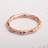 Wholesale Ring Bamboo Style Titanium Steel Rhombus 18K Gold Plated Jewelry