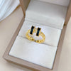 Wholesale Ring Brass Crown Pattern Cartoon Style Electroplated