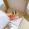Wholesale Ring Brass Crown Pattern Cartoon Style Electroplated