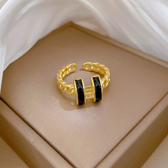 Wholesale Ring Brass Crown Pattern Cartoon Style Electroplated