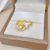 Wholesale Ring Brass Electroplating Crown Cartoon Style Luxury Flower Jewelry For Women
