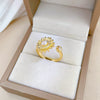 Wholesale Ring Brass Electroplating Crown Cartoon Style Luxury Flower Jewelry For Women