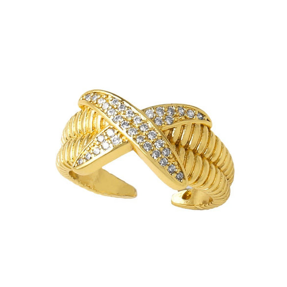 Wholesale Ring Butterfly Cross Geometric Copper Gold Plated For Women