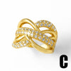 Wholesale Ring Butterfly Cross Geometric Copper Gold Plated For Women