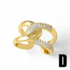 Wholesale Ring Butterfly Cross Geometric Copper Gold Plated For Women