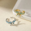 Wholesale Ring Copper Butterfly Flower Heart Shape Bow Tie Electroplated Simple Fashion Light Luxury
