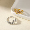Wholesale Ring Copper Butterfly Flower Heart Shape Bow Tie Electroplated Simple Fashion Light Luxury