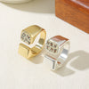 Wholesale Ring Copper Dripping Oil Geometric Electroplated Elegant Fashion Retro Jewelry