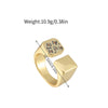 Wholesale Ring Copper Dripping Oil Geometric Electroplated Elegant Fashion Retro Jewelry