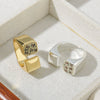 Wholesale Ring Copper Dripping Oil Geometric Electroplated Elegant Fashion Retro Jewelry