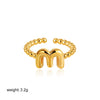 Wholesale Ring Copper Electroplated English Letter Jewelry