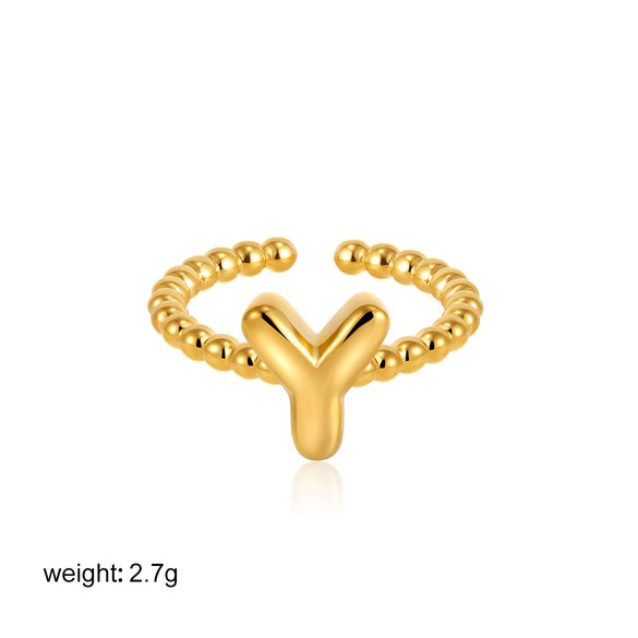 Wholesale Ring Copper Electroplated English Letter Jewelry