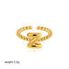 Wholesale Ring Copper Electroplated English Letter Jewelry