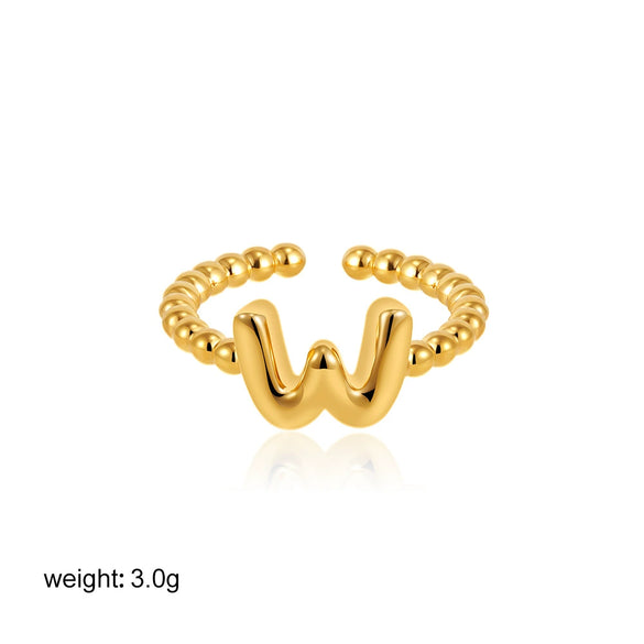 Wholesale Ring Copper Electroplated English Letter Jewelry