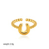 Wholesale Ring Copper Electroplated English Letter Jewelry