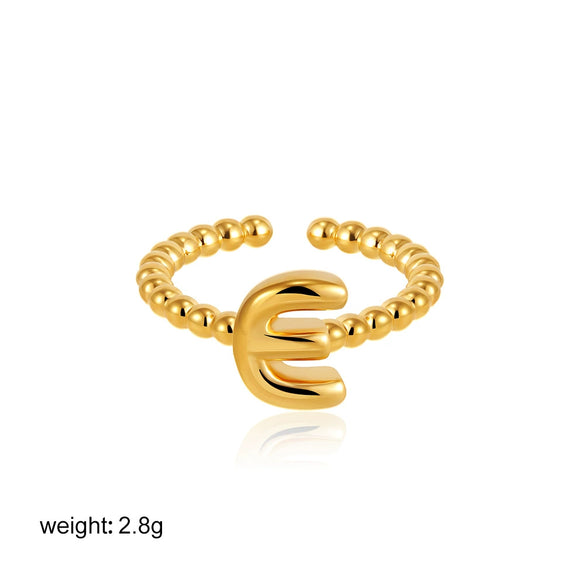 Wholesale Ring Copper Electroplated English Letter Jewelry