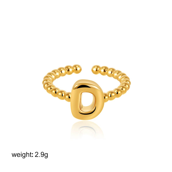 Wholesale Ring Copper Electroplated English Letter Jewelry