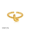 Wholesale Ring Copper Electroplated English Letter Jewelry