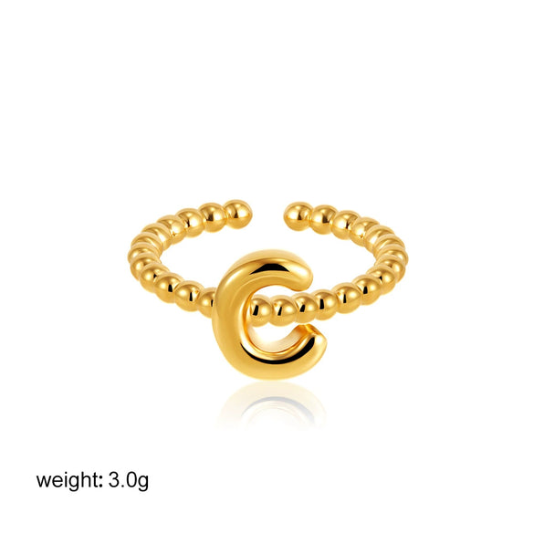 Wholesale Ring Copper Electroplated English Letter Jewelry
