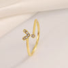 Wholesale Ring Copper Electroplated Geometric Heart Shape Serrated Love Open Ring Unisex Retro Creative