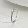 Wholesale Ring Copper Electroplated Geometric Heart Shape Serrated Love Open Ring Unisex Retro Creative