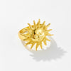 Wholesale Ring Copper Electroplated Platinum 18K Gold Fashion Geometric Sun Design Unisex Women's