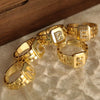 Wholesale Ring Copper Electroplating Letter Design Unisex Retro Adjustable