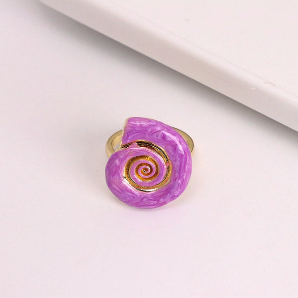 Wholesale Ring Copper Enamel Geometric Animal Zodiac Style Oil Dripping Electroplated