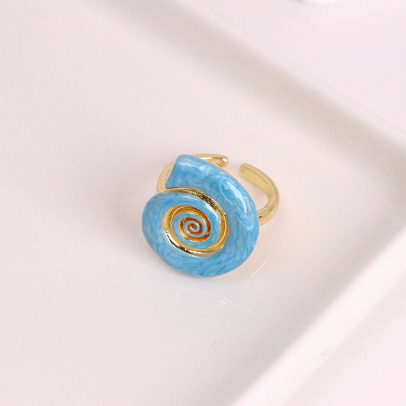 Wholesale Ring Copper Enamel Geometric Animal Zodiac Style Oil Dripping Electroplated